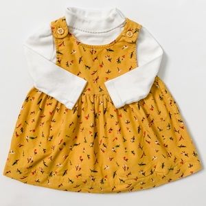 Baby Gap yellow jumper dress with turtle neck
